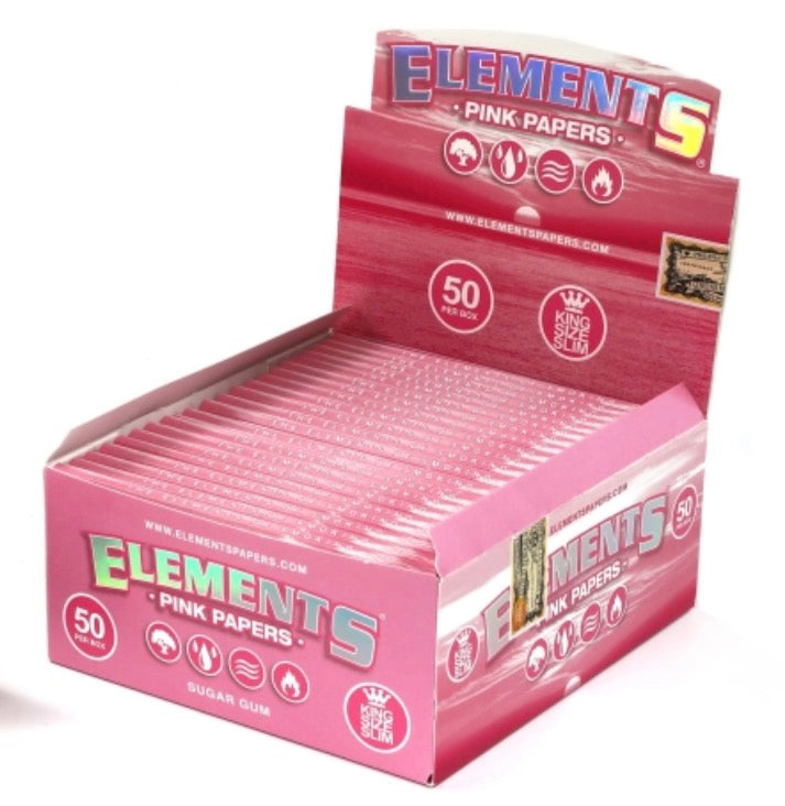 Pink Elements King Size Rolling Papers